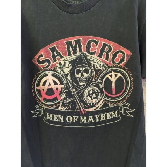 Black Sons of Anarchy - SAMCRO - Men of Mayhem TShirt Size: Medium - Picture 2 of 5